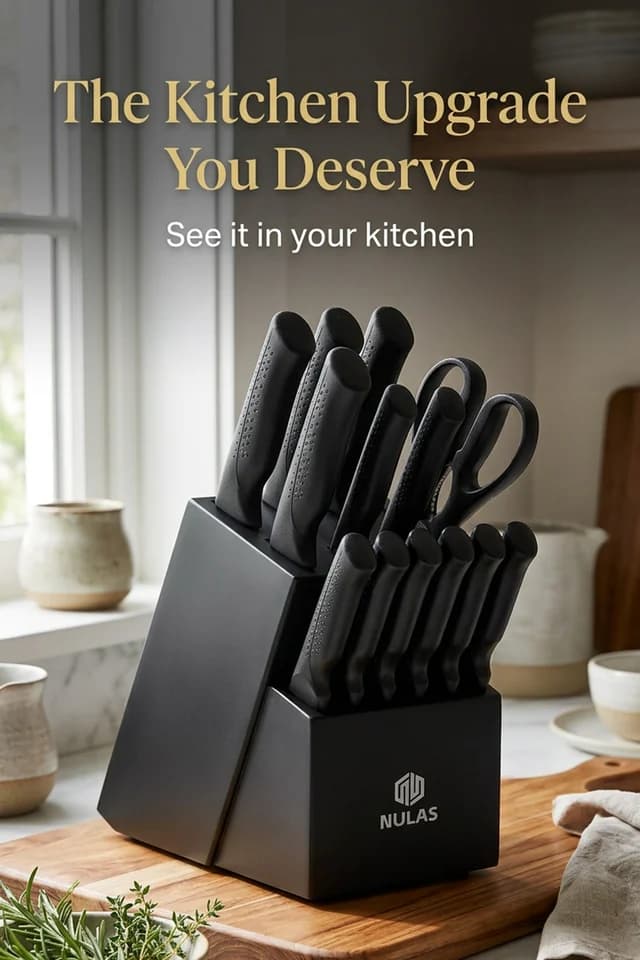 Kitchen knife set affiliate Pin