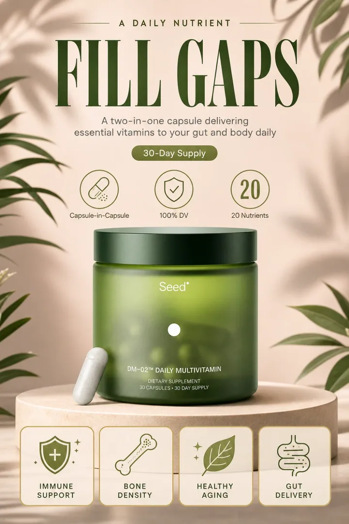 Headline + Product Benefits Grid Pin style example